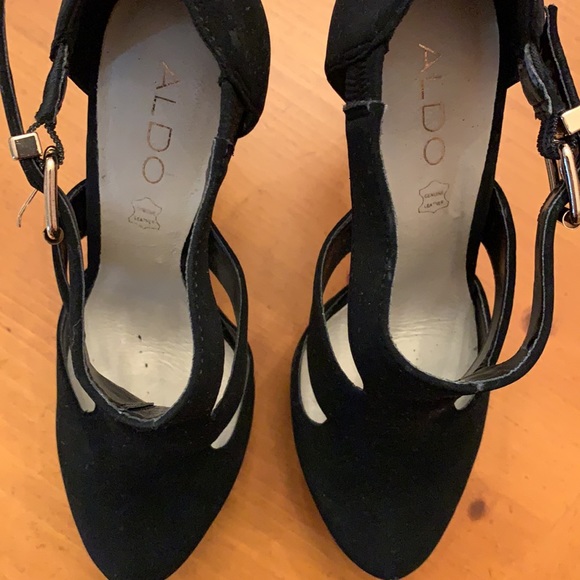 ALDO BLACK SUEDE STILETTO HEELS - Picture 8 of 11